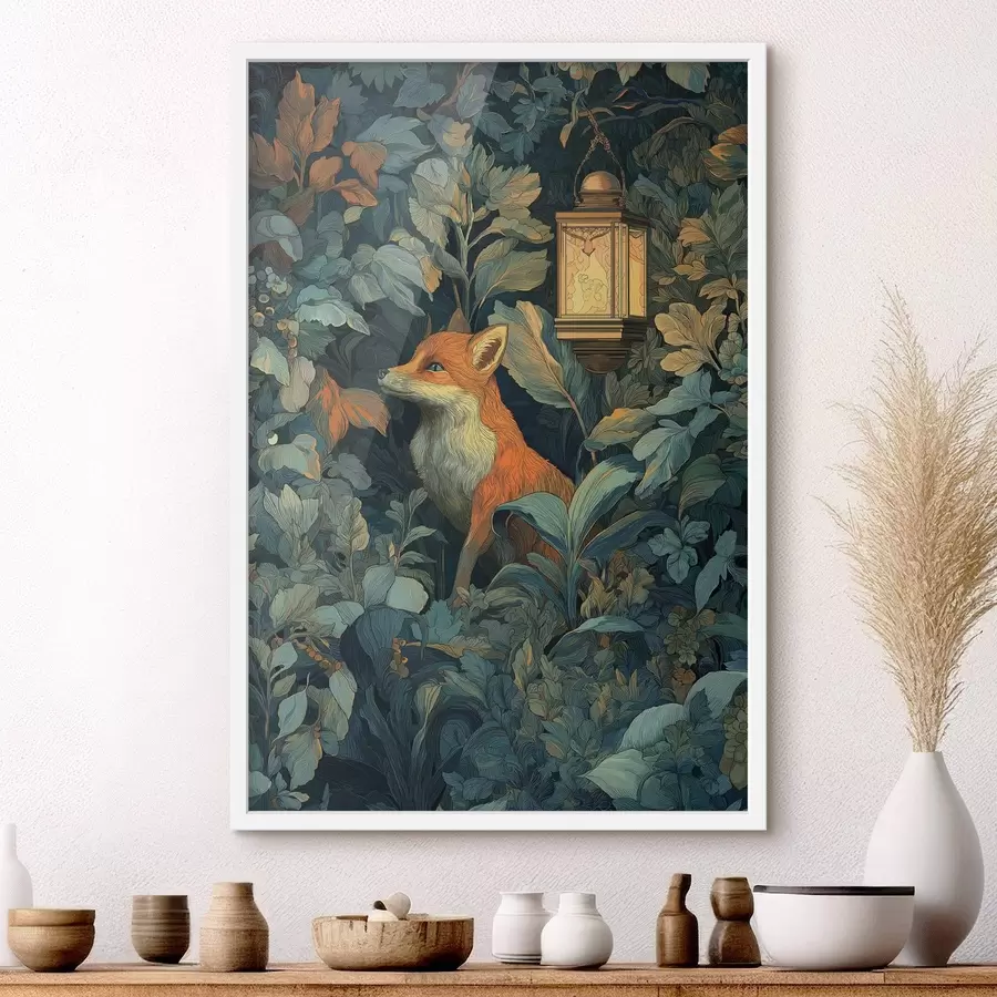 Fototapeta Śliczny lis w krzakach f47107