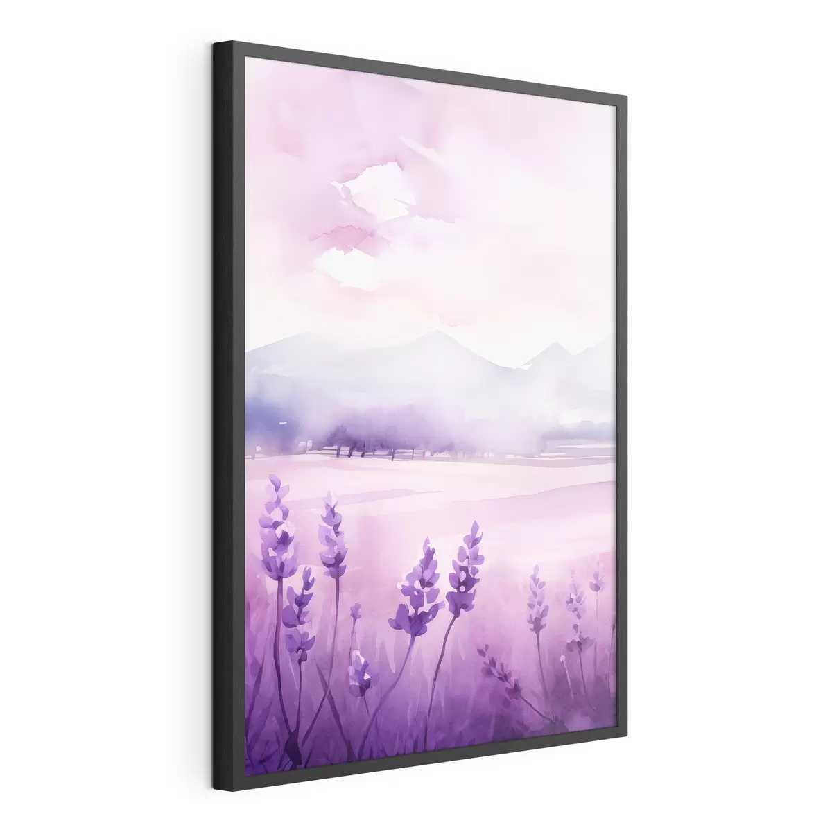 Plakat Kwiaty lawendy, imitacja akwareli f47108