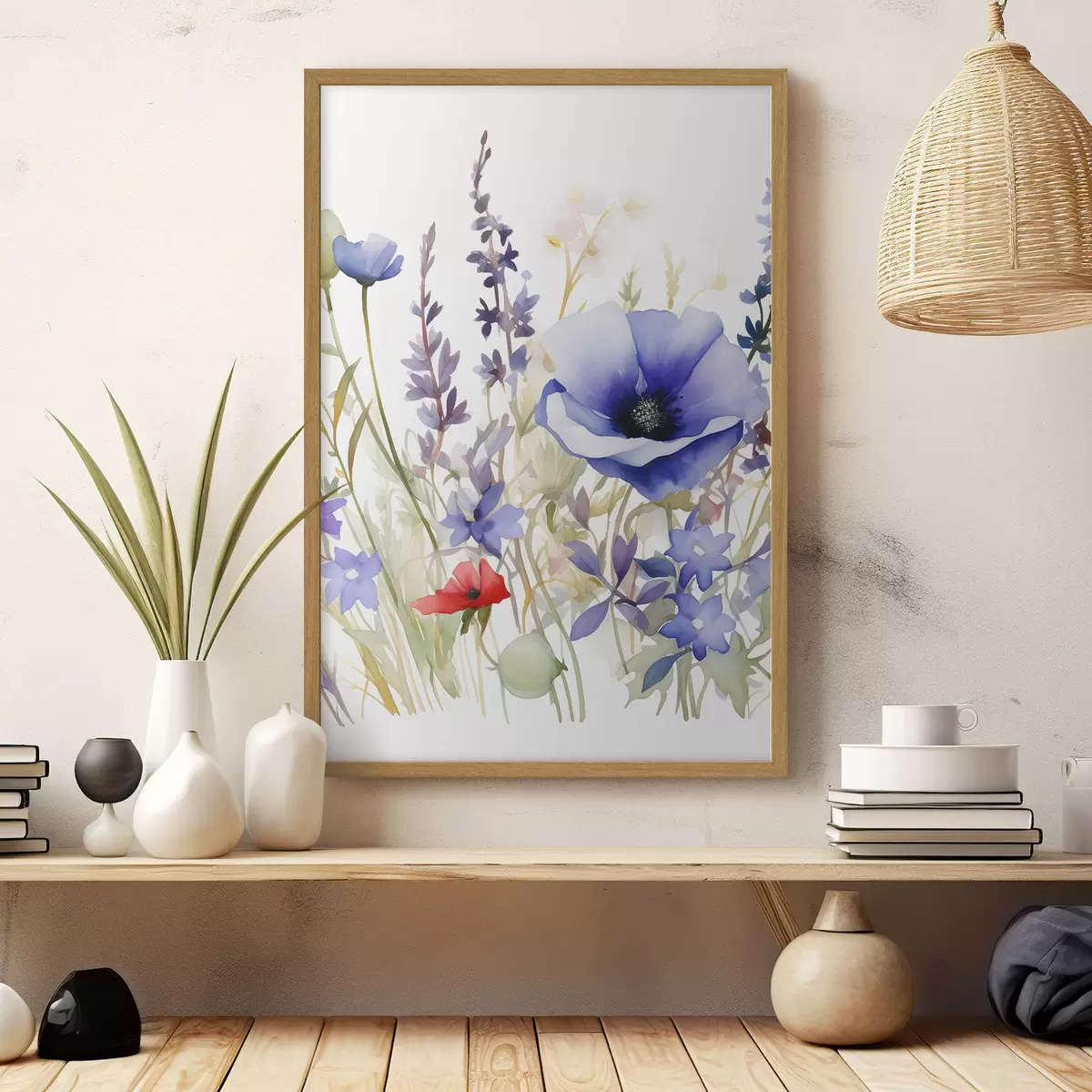 Plakat Kwiaty maku i lawendy f46887