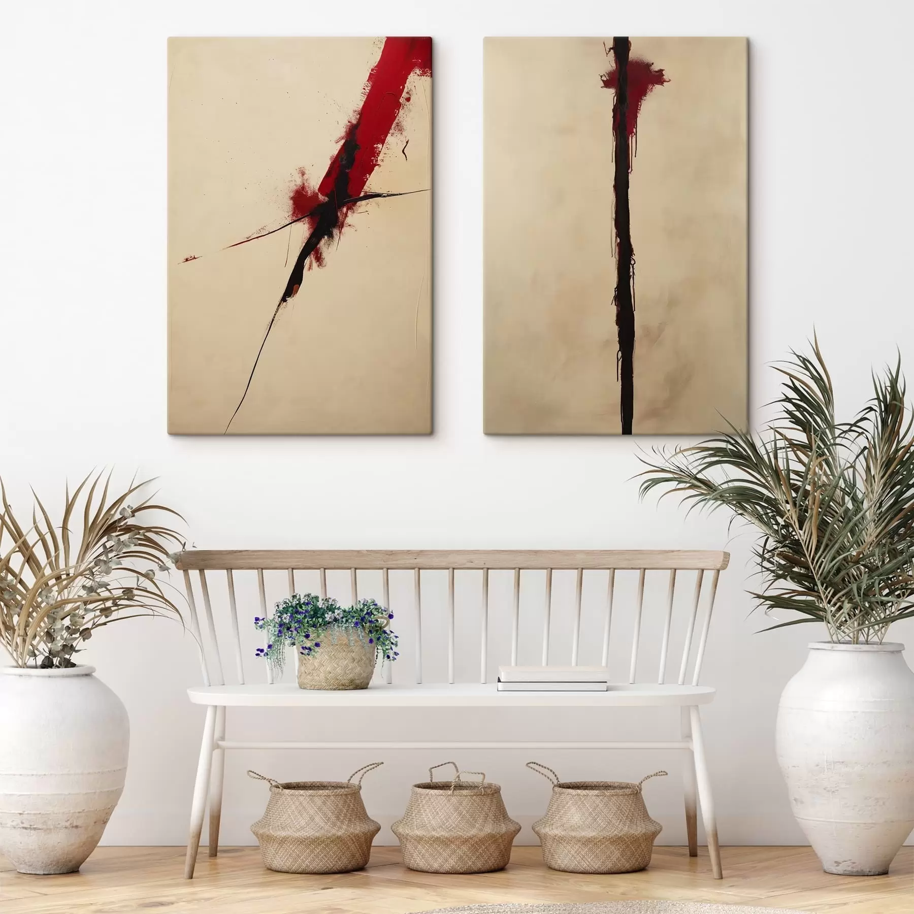 Obraz Czerwona abstrakcja m01215