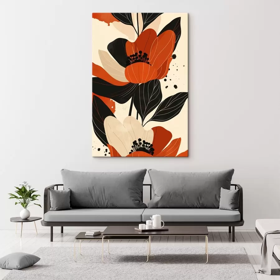 Obraz Duże kolorowe kwiaty s47468