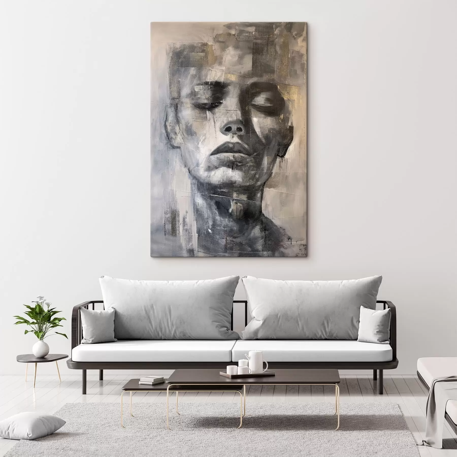 Obraz Teksturowany portret s47482