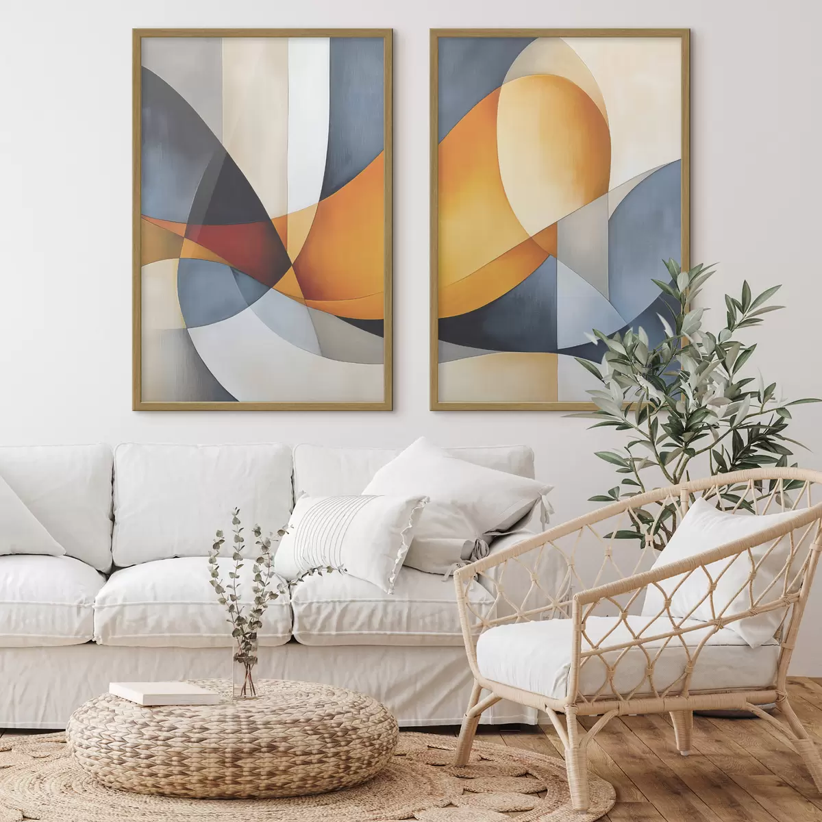 Plakat Abstrakcja z geometrycznymi kształtami d00540