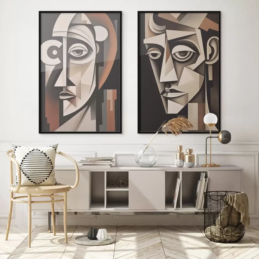 Fototapeta Abstrakcyjne portrety w kubistycznym stylu d00550