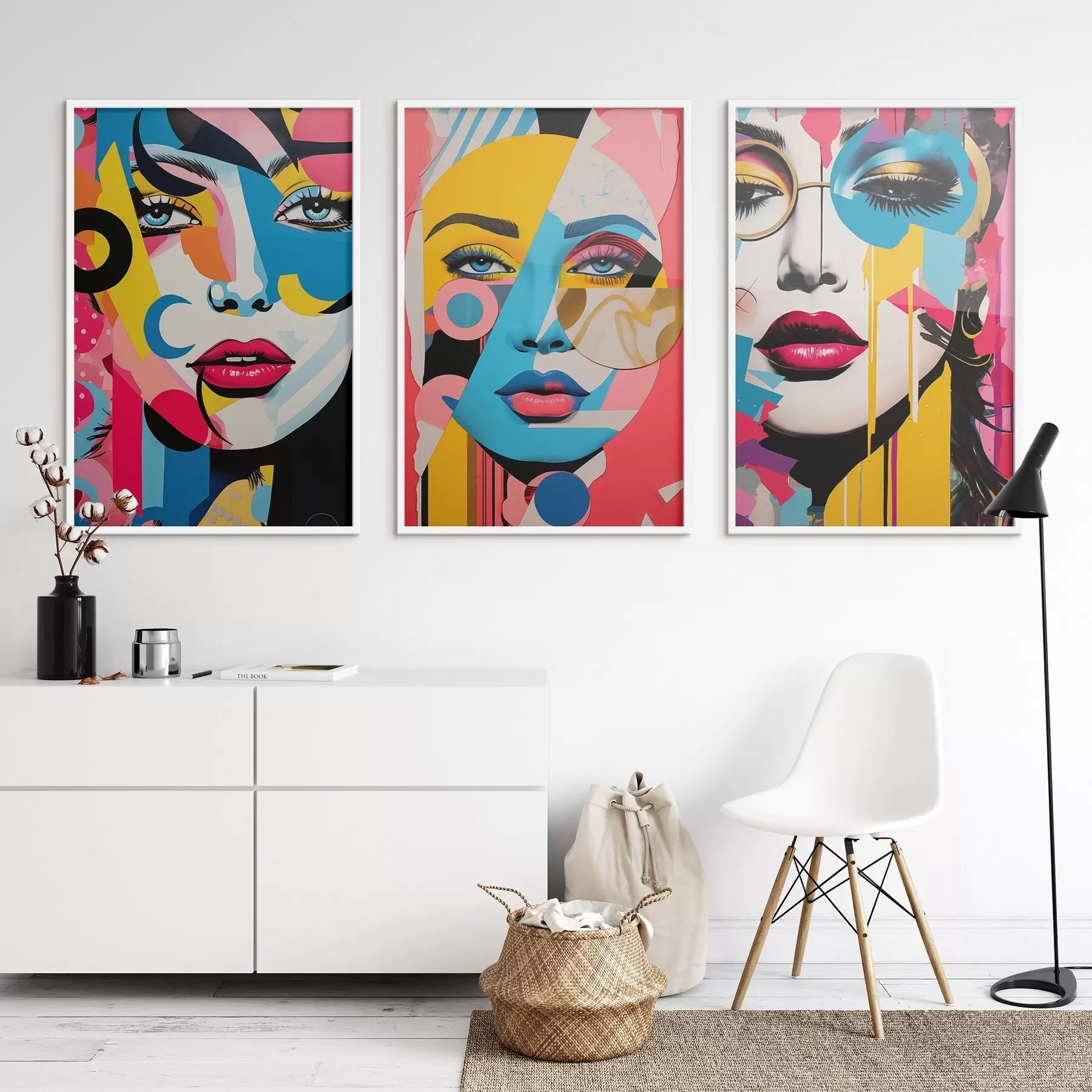 Fototapeta Abstrakcja kolorowych twarzy d00557