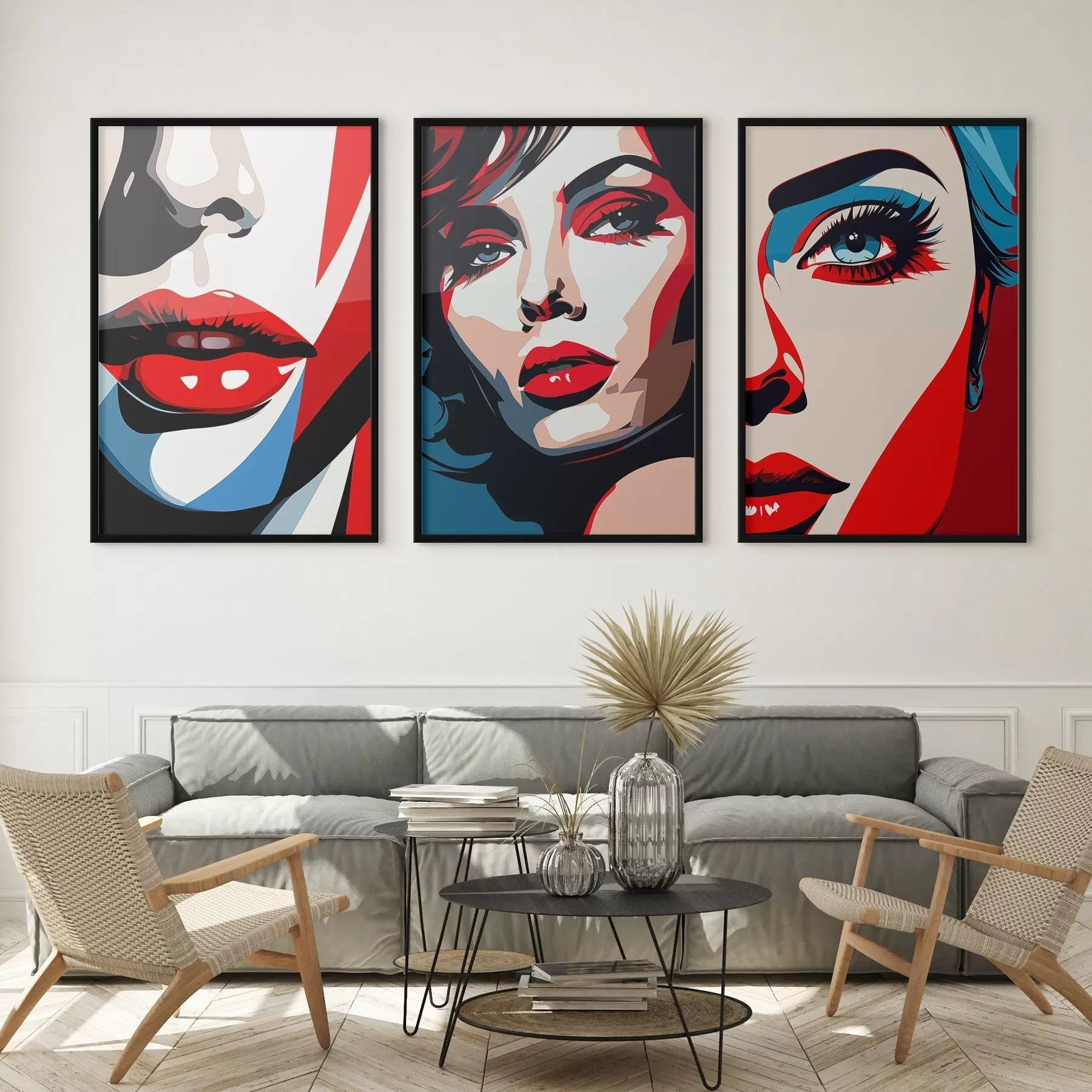 Fototapeta Kolorowe twarze d00558