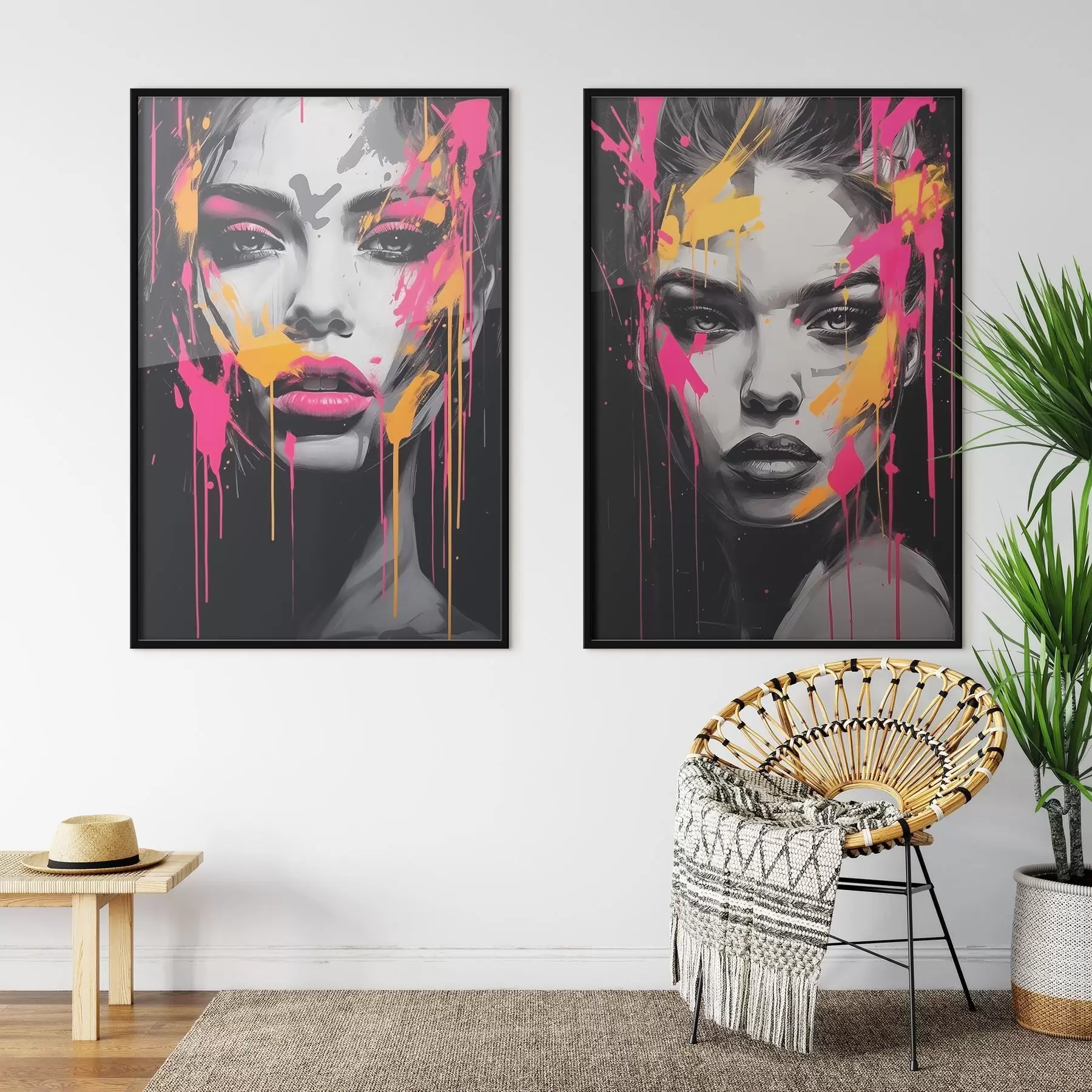 Fototapeta Portrety w farbie d00584