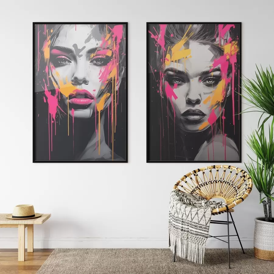 Fototapeta Portrety w farbie d00584