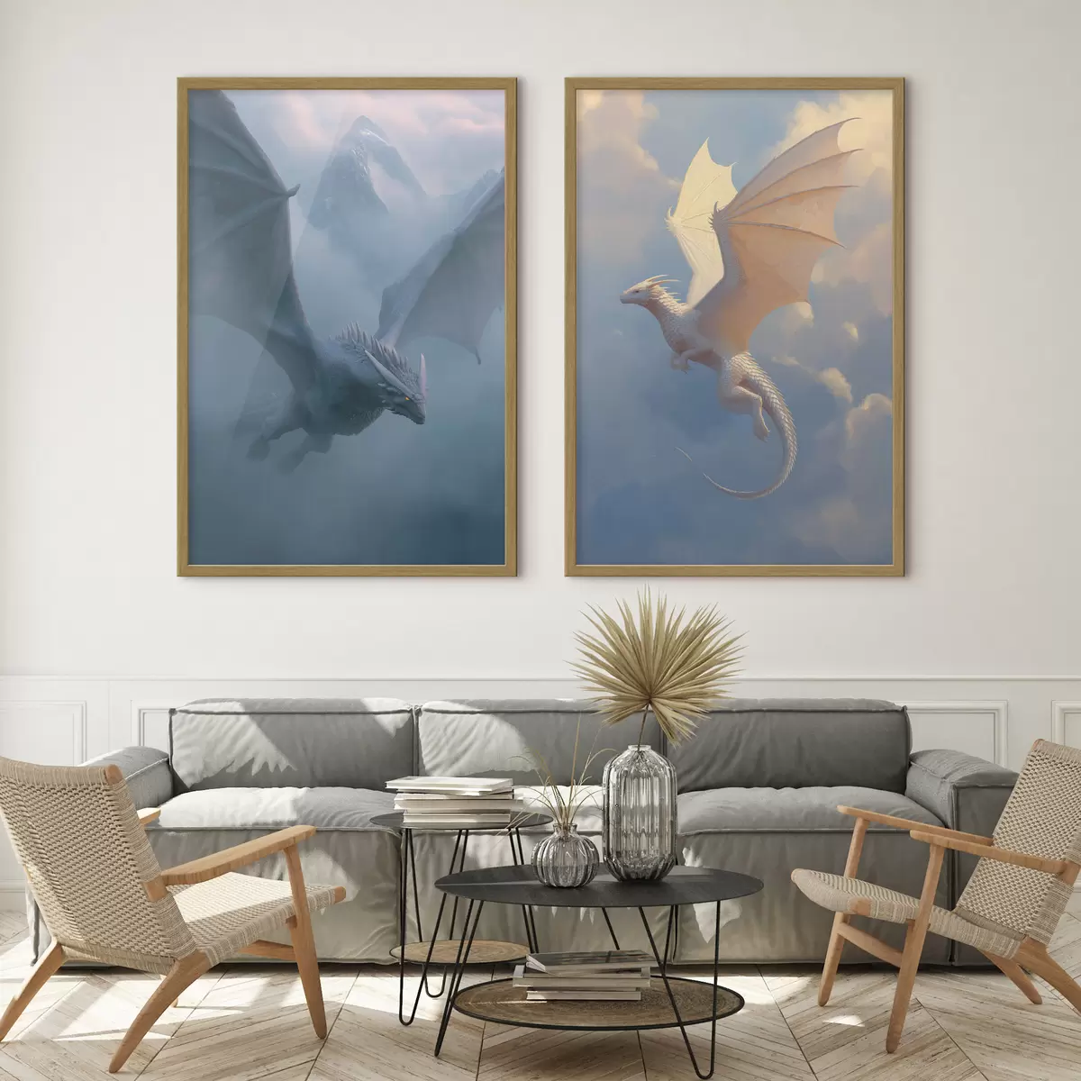 Plakat Smoki na niebie d00600