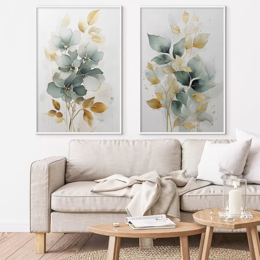 Fototapeta Abstrakcyjne gałęzie z liśćmi d00610