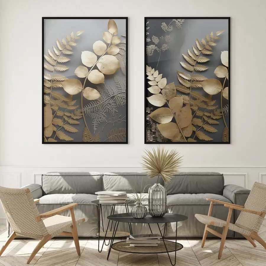 Fototapeta Gałęzie paproci i eukaliptusa d00615