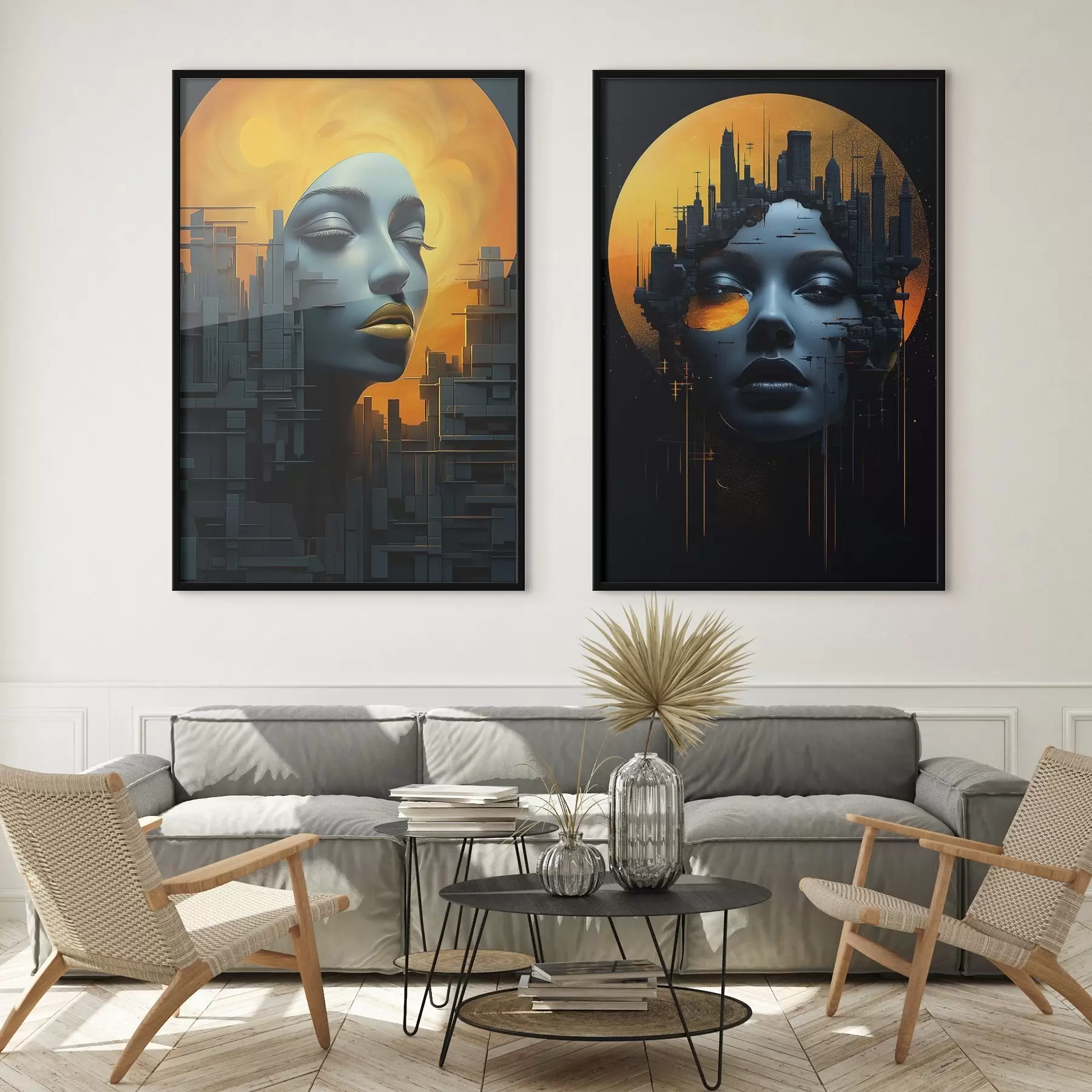 Fototapeta Portret dziewczyny na abstrakcyjnym tle miasta d00618