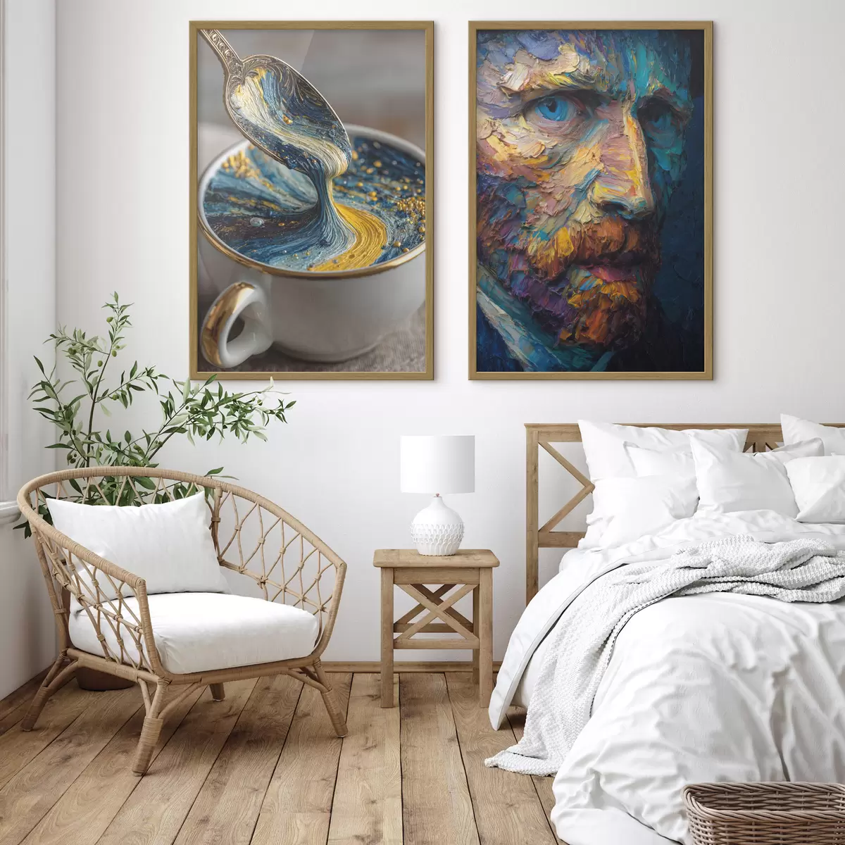 Plakat Picasso i abstrakcja w filiżance w stylu malarstwa olejnego d00639
