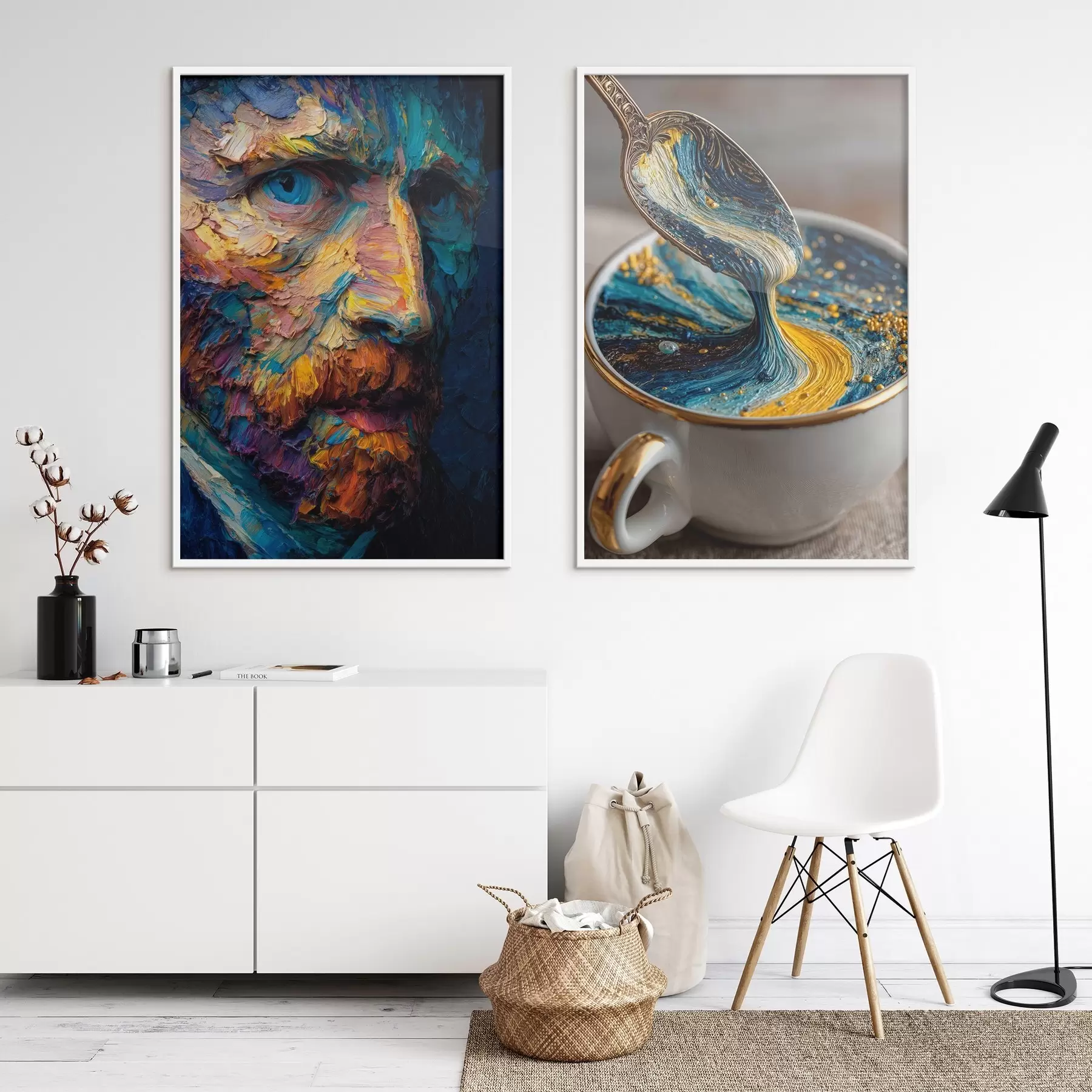 Fototapeta Picasso i abstrakcja w filiżance w stylu malarstwa olejnego d00639