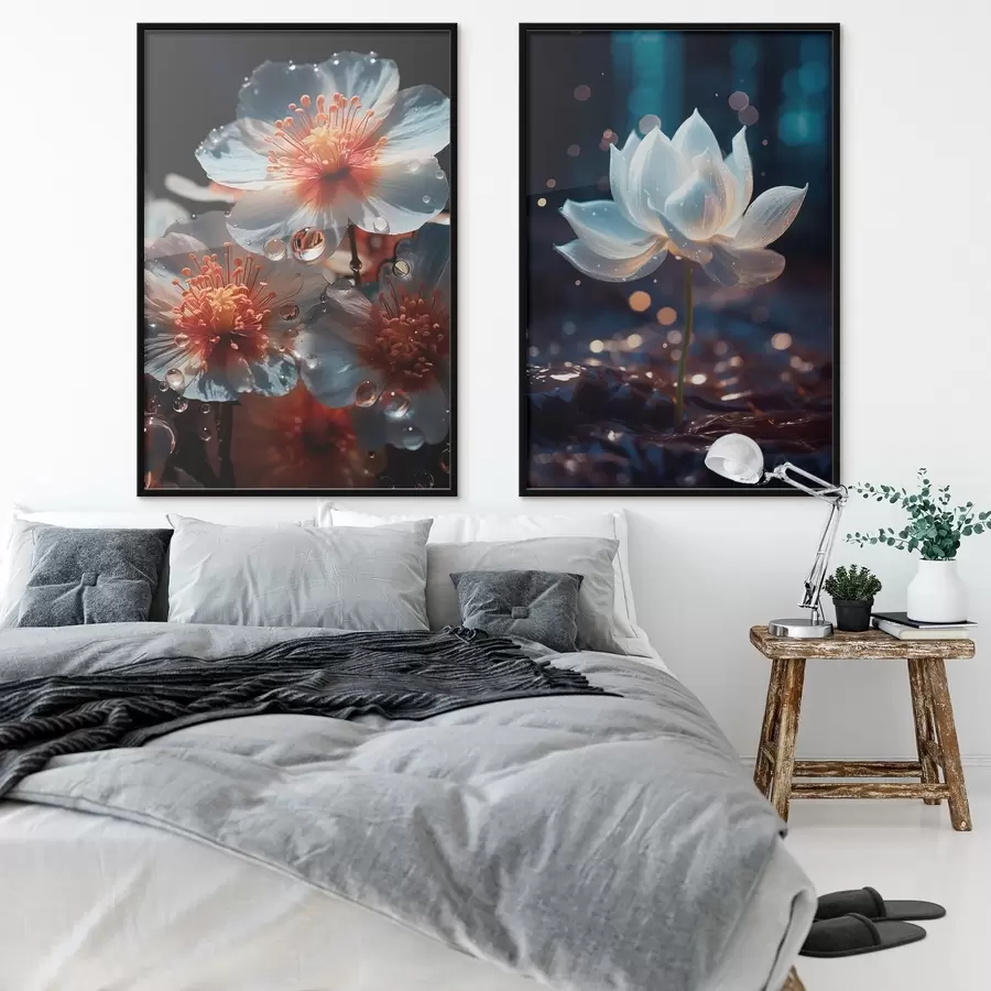 Fototapeta Kwiaty wodne: kompozycja z lotosami d00641