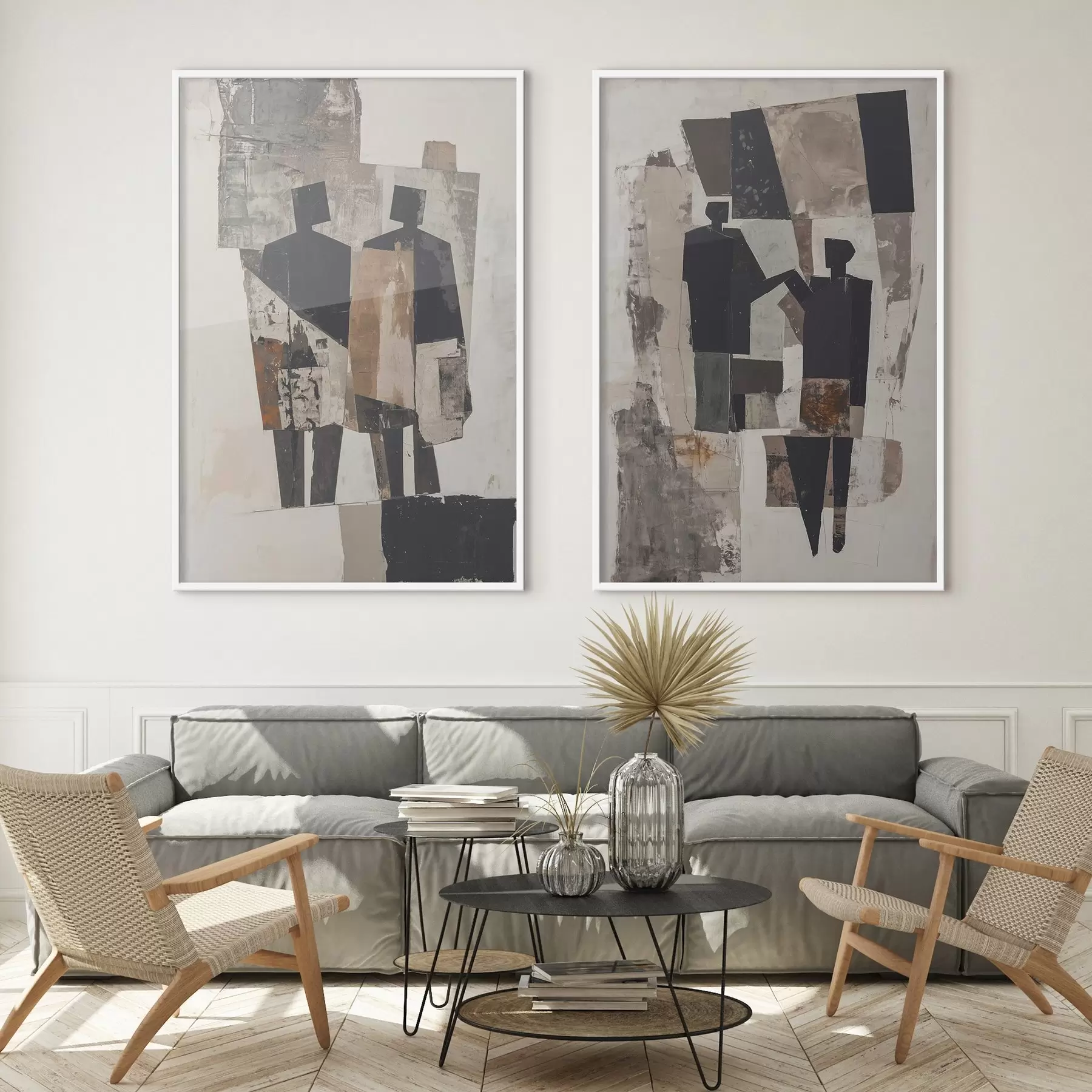 Fototapeta Abstrakcja z sylwetkami d00716