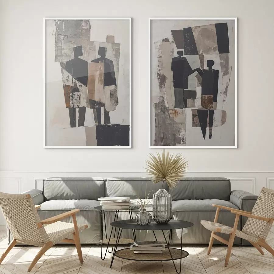 Fototapeta Abstrakcja z sylwetkami d00716