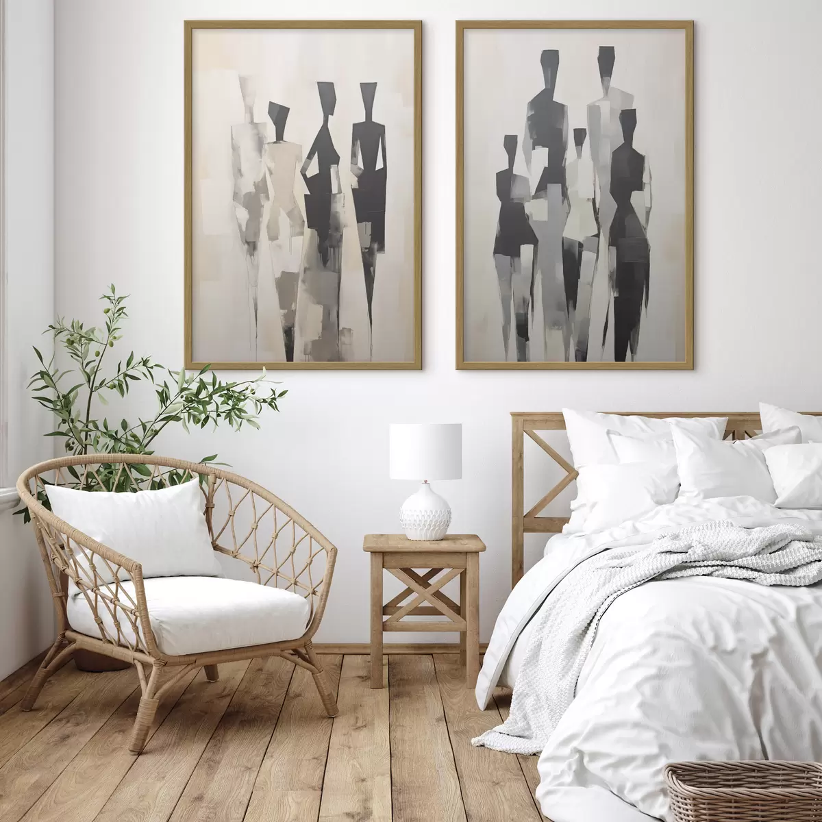 Plakat Abstrakcyjne sylwetki ludzi d00722