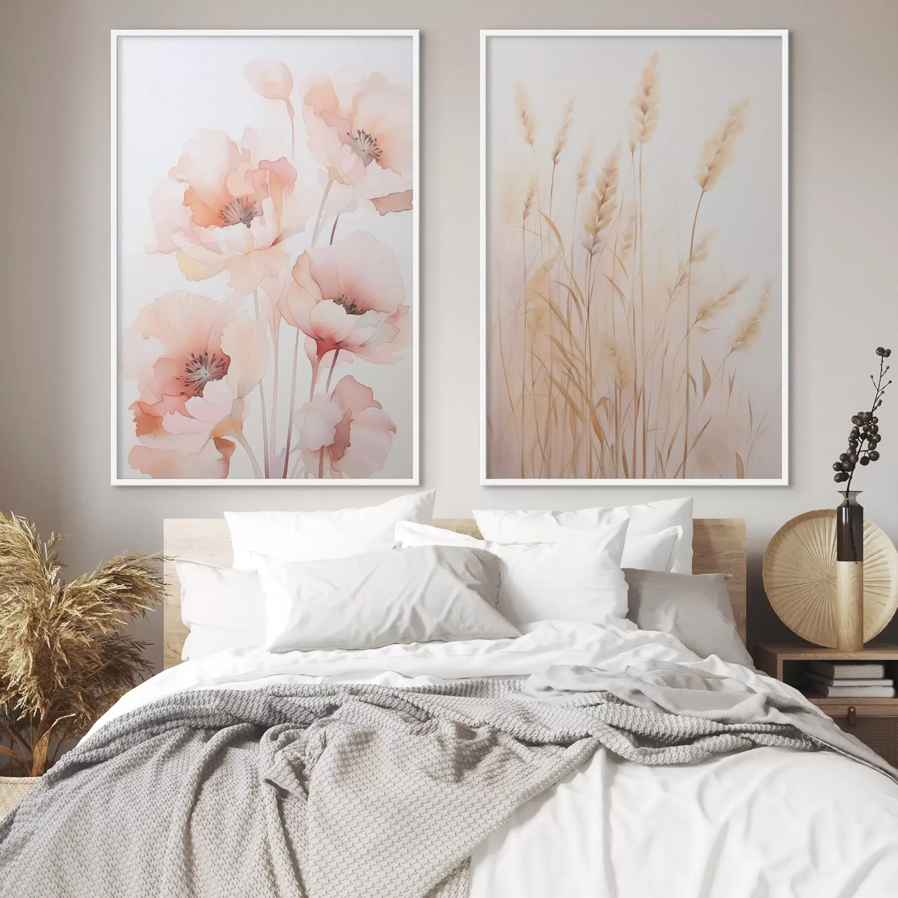 Fototapeta Mak i kłoski imitacja akwareli d00723