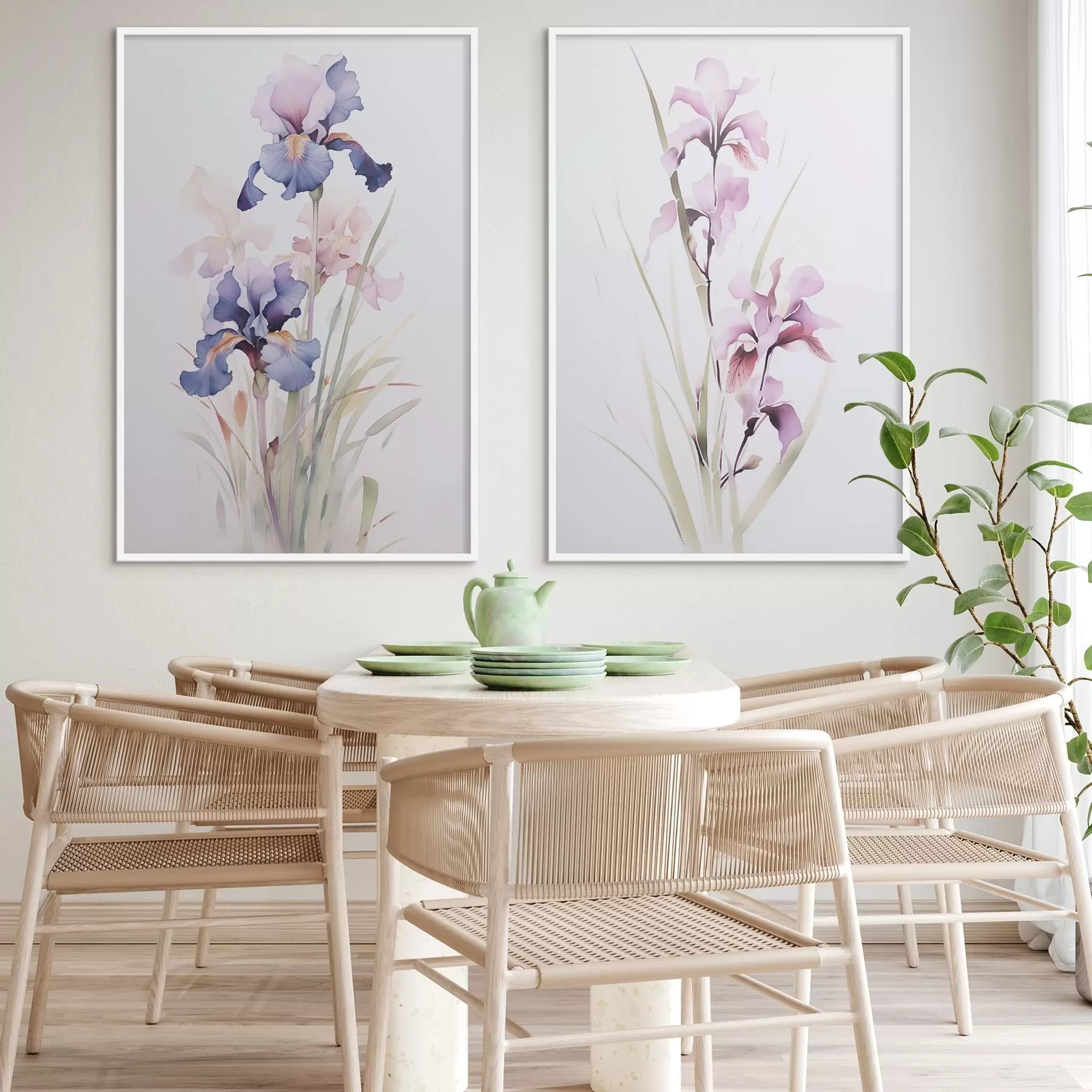 Fototapeta Irysy imitujące akwarelę d00724