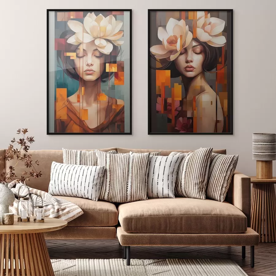 Fototapeta Kobieta z kwiatami d00734