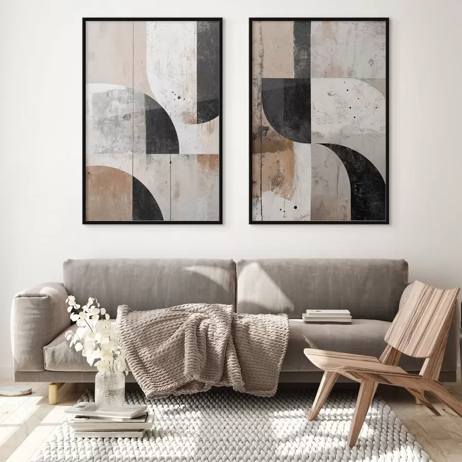 Fototapeta Duet geometrycznych krzywizn d00750