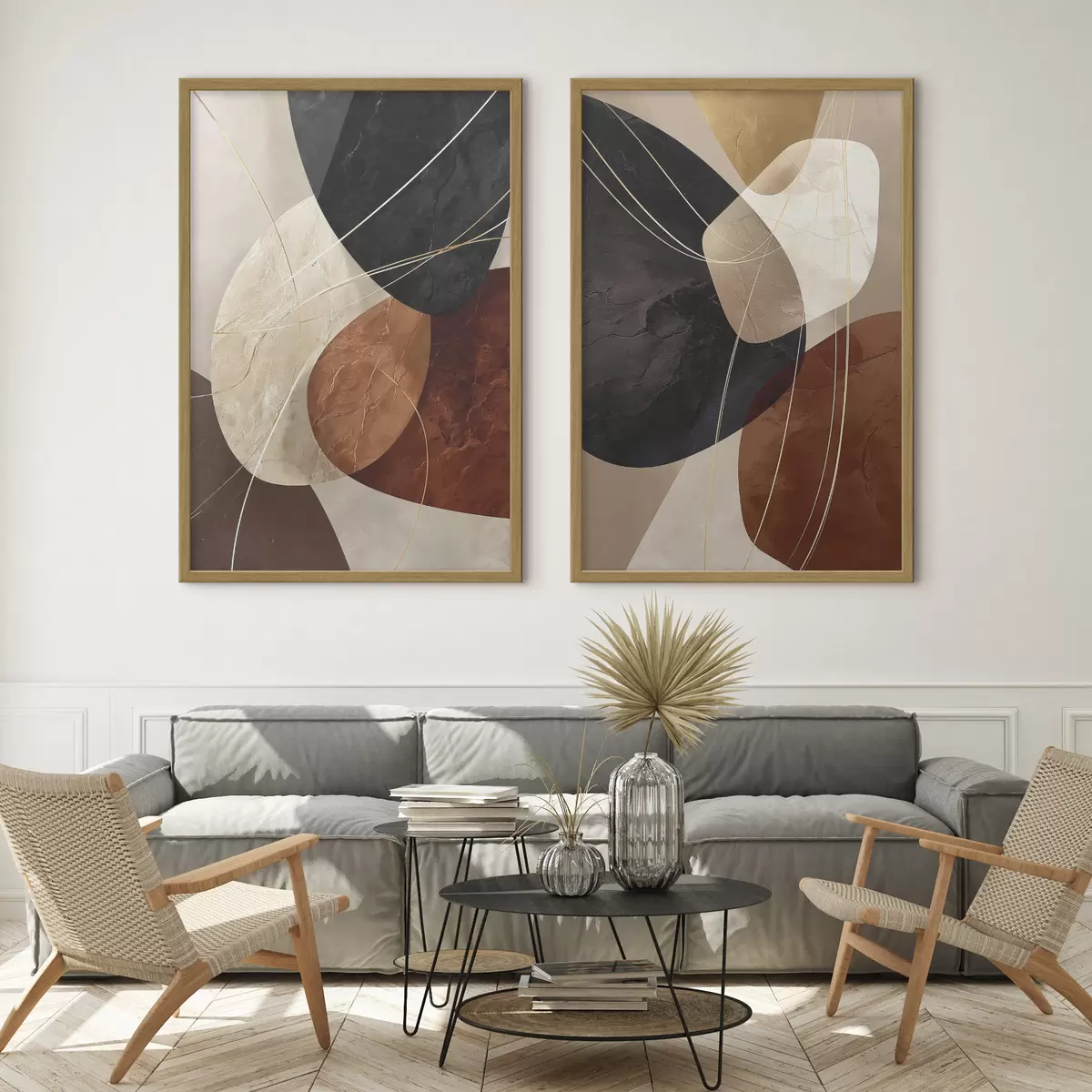 Plakat Duet czerni i miedzi d00763