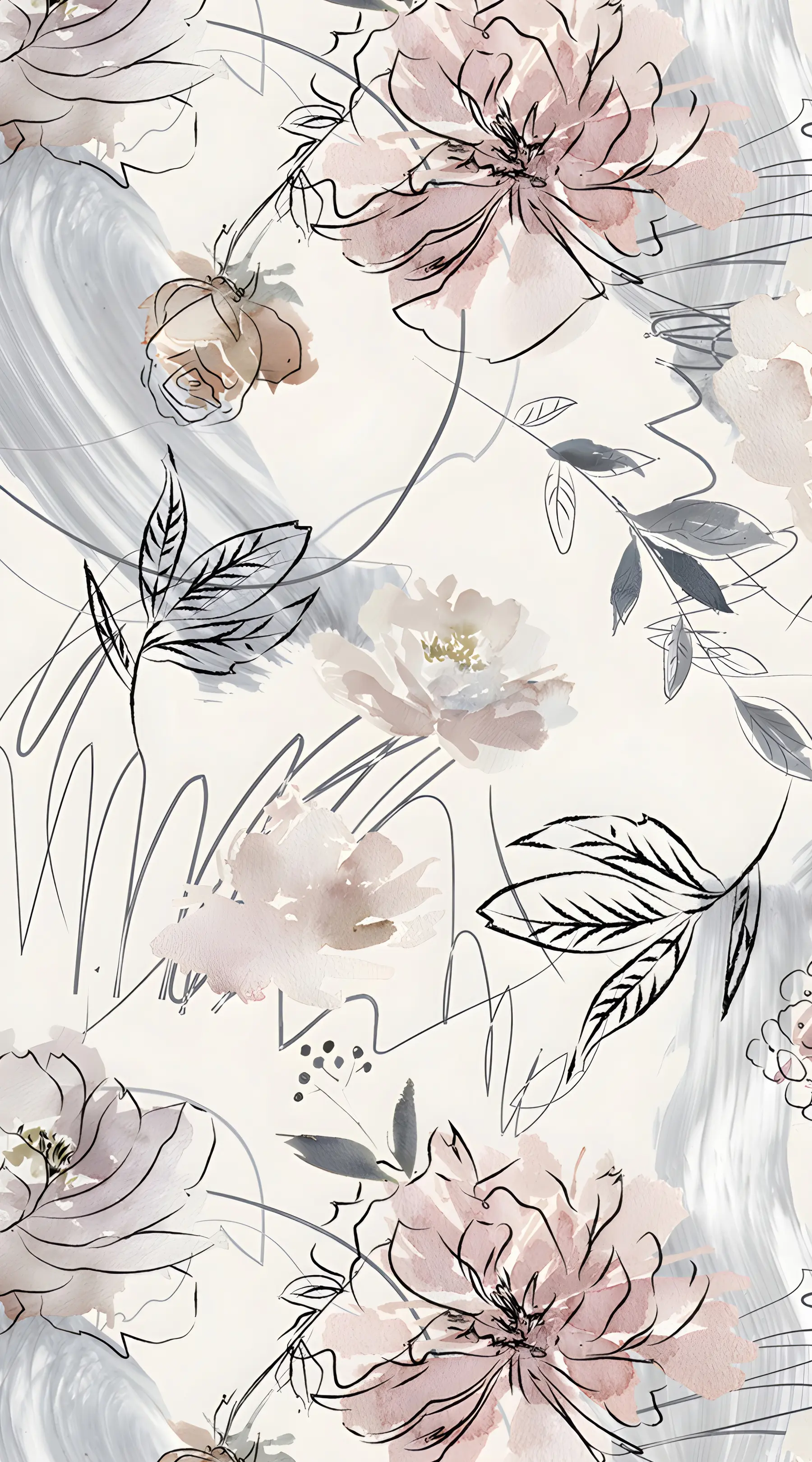 Fototapeta Kwiaty akwarelowe u71515