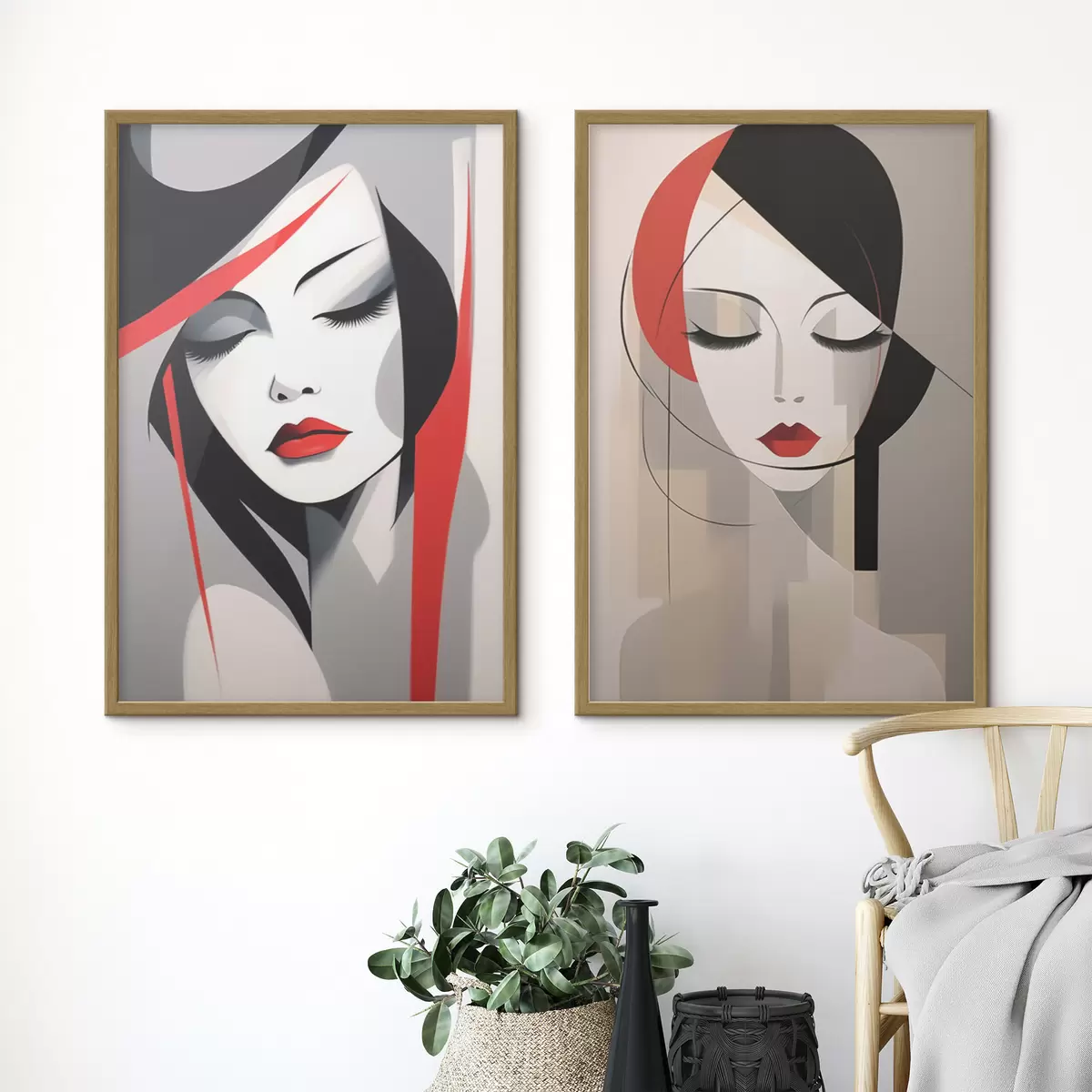 Plakat Abstrakcyjne portrety kobiet d00774