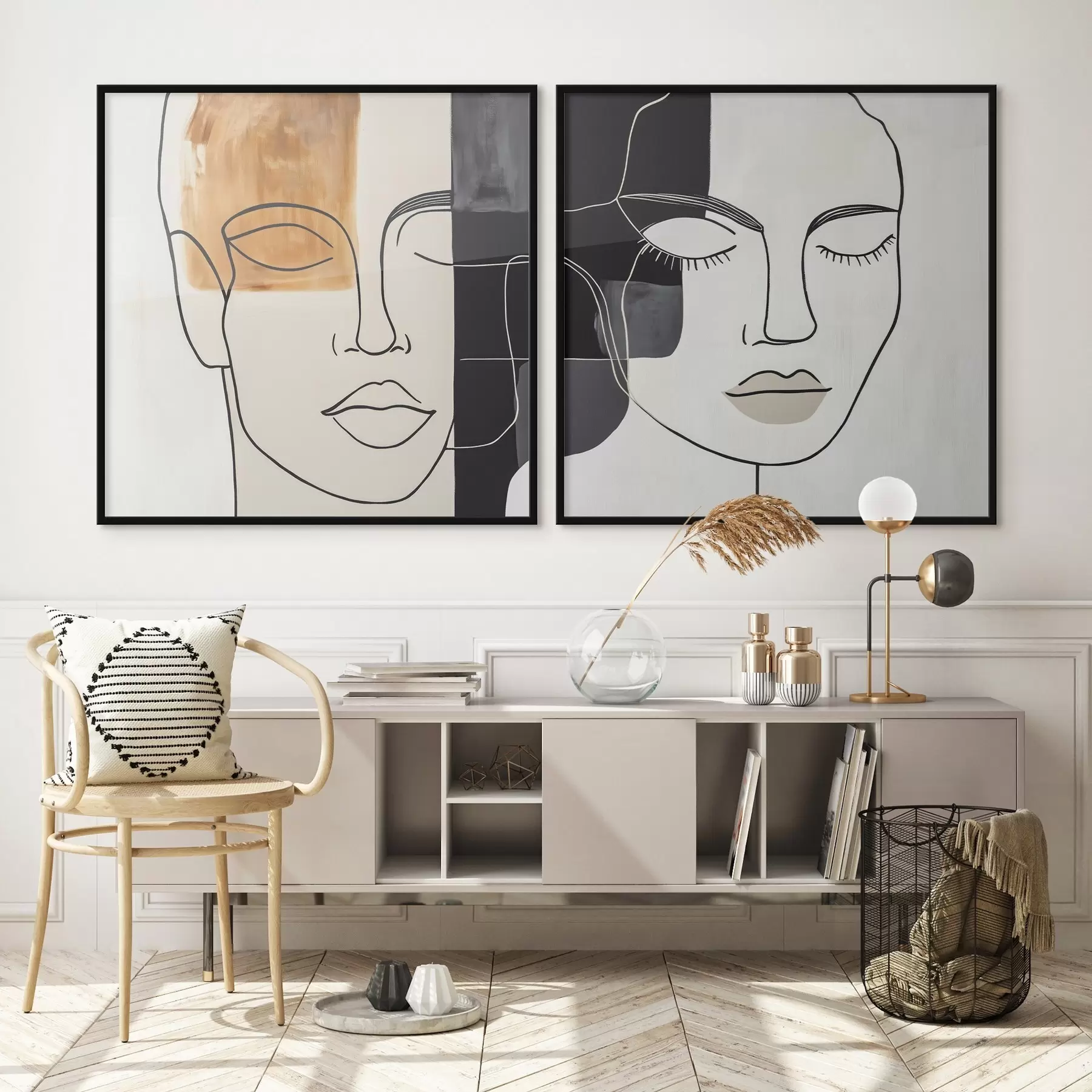 Fototapeta Abstrakcyjne portrety mężczyzny i kobiety d00720