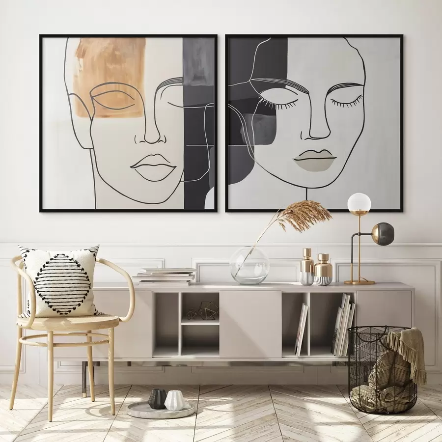 Fototapeta Abstrakcyjne portrety mężczyzny i kobiety d00720