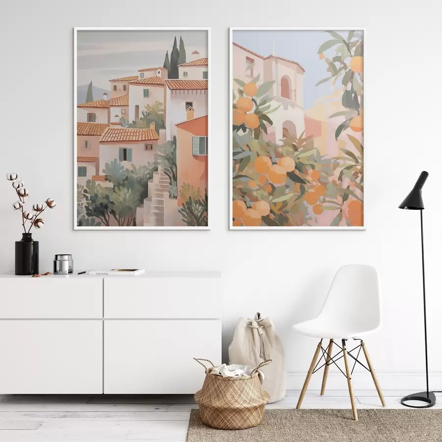 Fototapeta Domy pośrodku ogrodu d00791