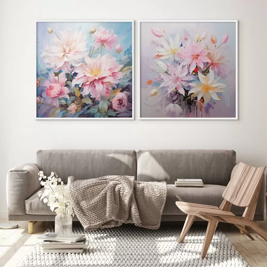 Fototapeta Różowe piwonie w stylu akwareli d00709