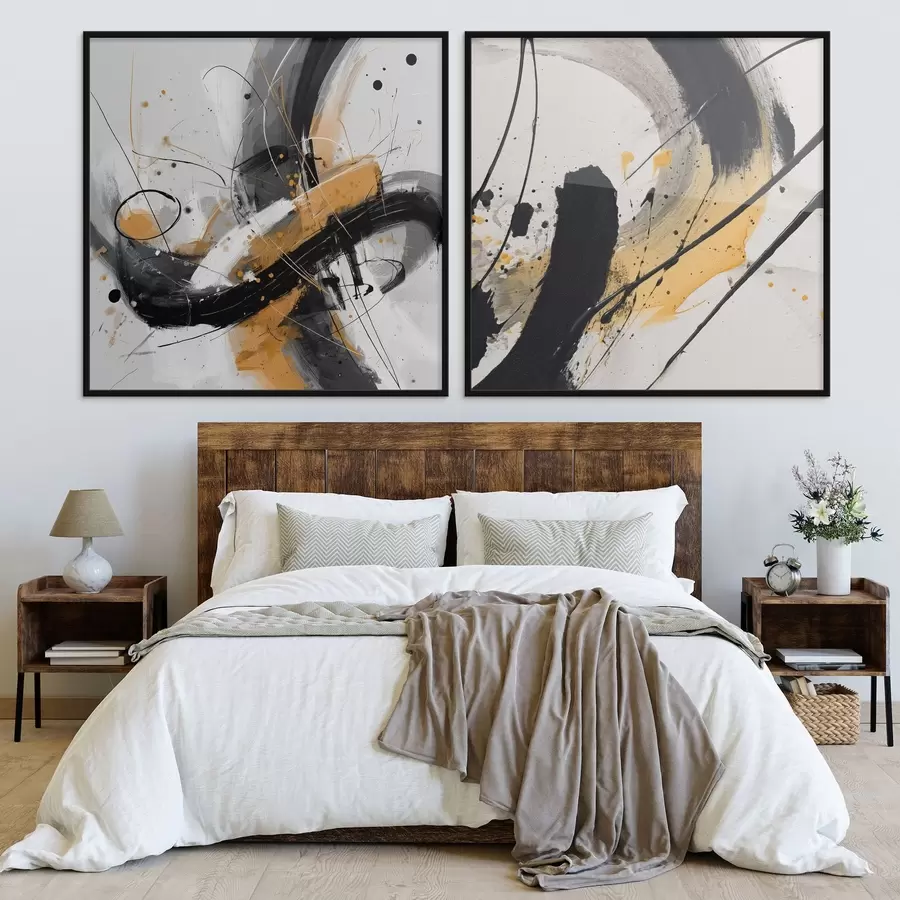 Fototapeta Wyrażenie w odcieniach żółci i czerni d00739