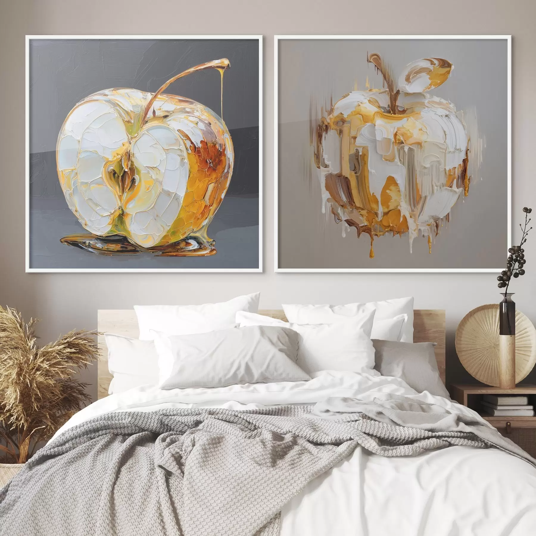 Fototapeta Abstrakcja z jabłkiem w nowoczesnej interpretacji d00746