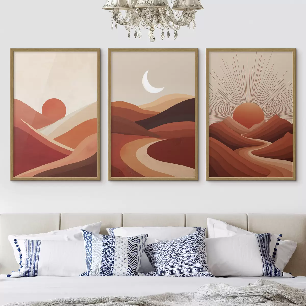 Plakat Abstrakcyjne słońce w liniach d00606