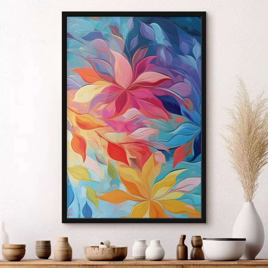 Fototapeta Abstrakcyjny kwiat, imitacja obrazu olejnego f47446