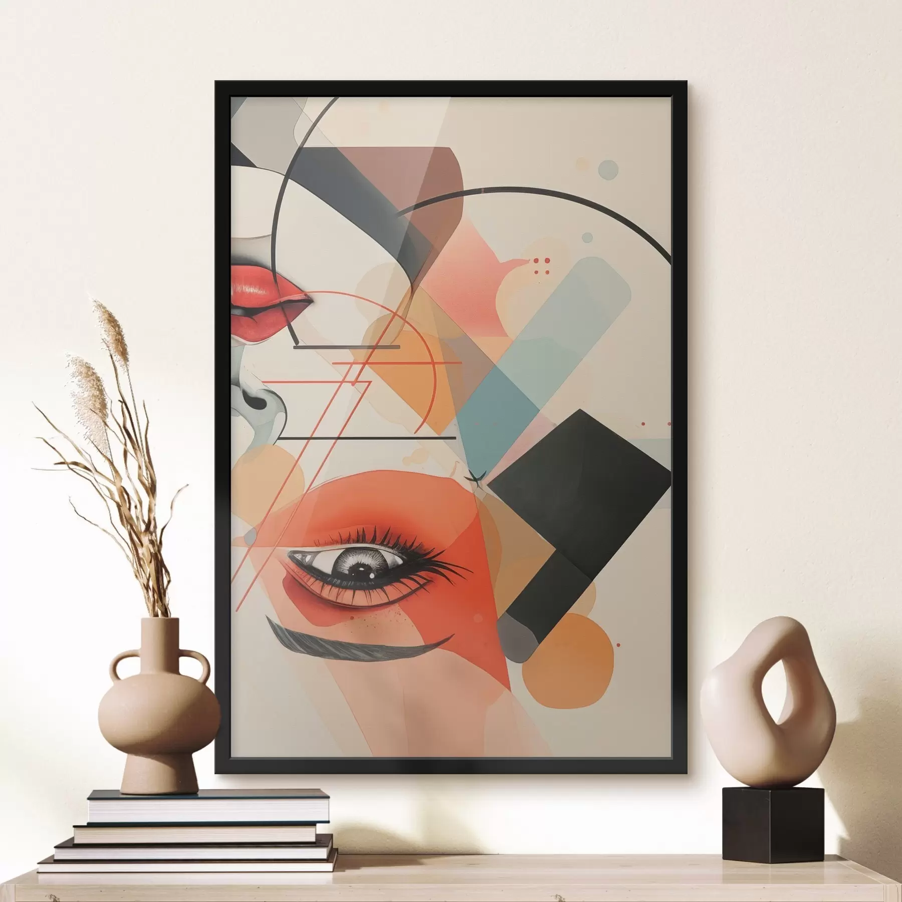 Fototapeta Twarz i kształty geometryczne f47448