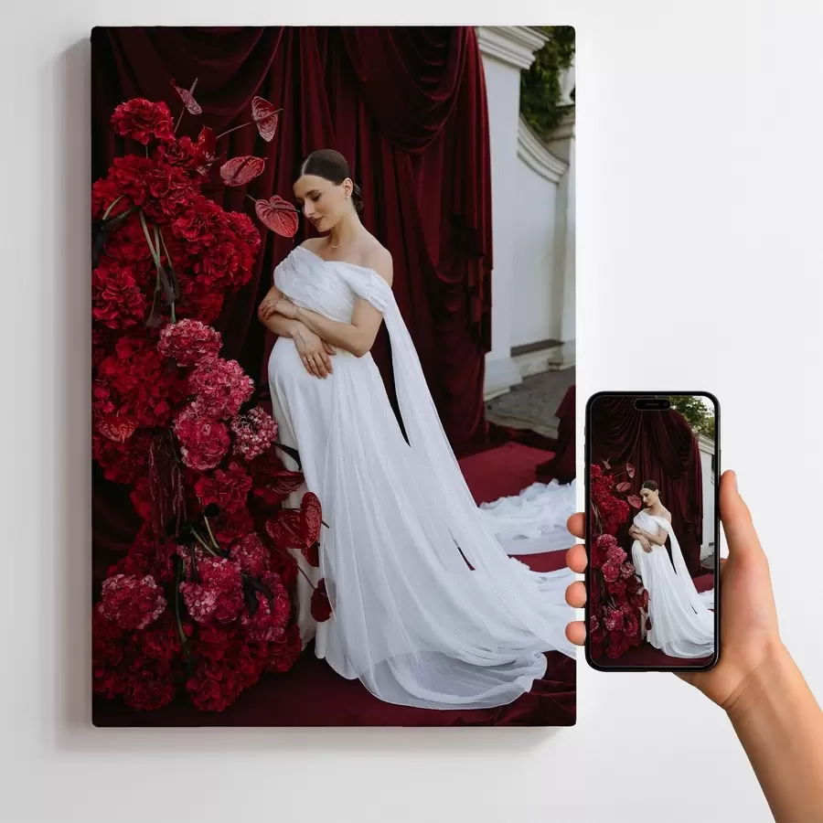 Obraz Prezent dla dziewczyny na podstawie jej zdjęcia s47201