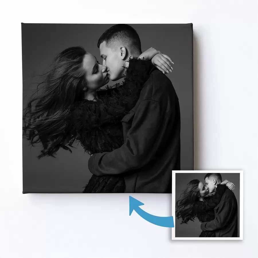 Obraz Romantyczny prezent dla pary na podstawie zdjęcia s47206