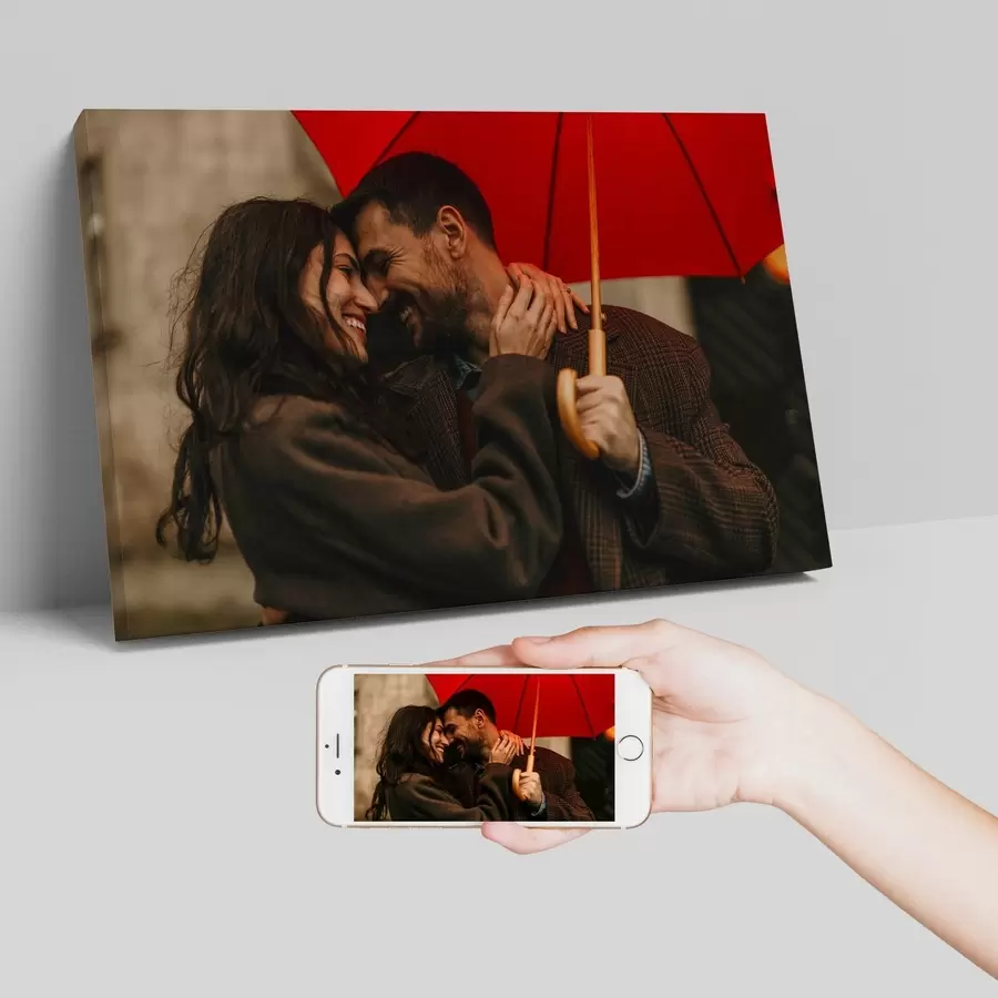 Obraz Romantyczny prezent dla pary na podstawie zdjęcia s47208