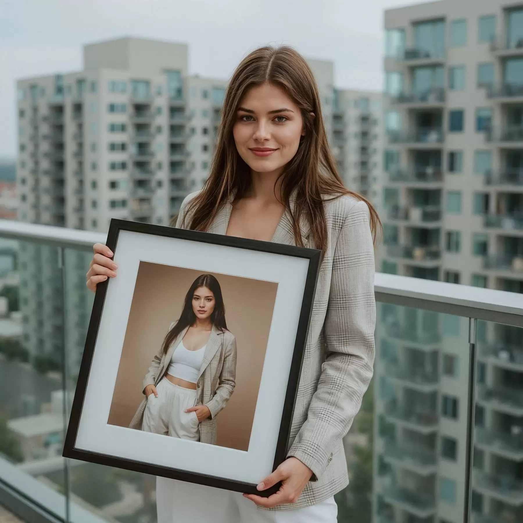 Obraz Portret z własnego zdjęcia na ścianie s47159