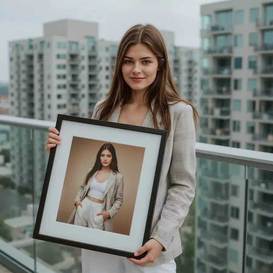 Obraz Portret z własnego zdjęcia na ścianie s47159