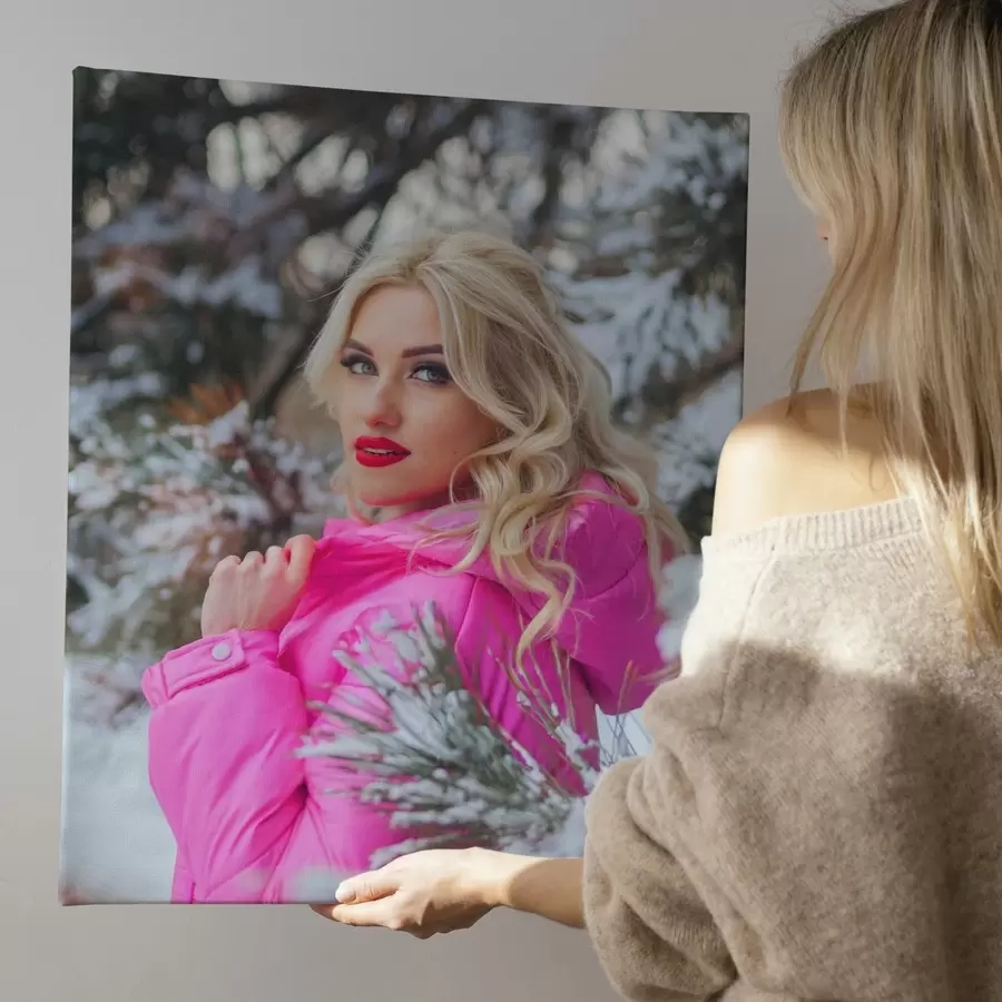 Obraz Prezent w postaci obrazu namalowanego na podstawie zdjęcia dla dziewczynki s47168