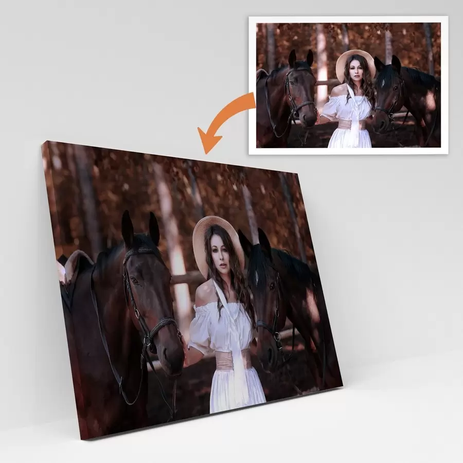 Obraz Prezent dla dziewczyny na podstawie jej zdjęcia s47176