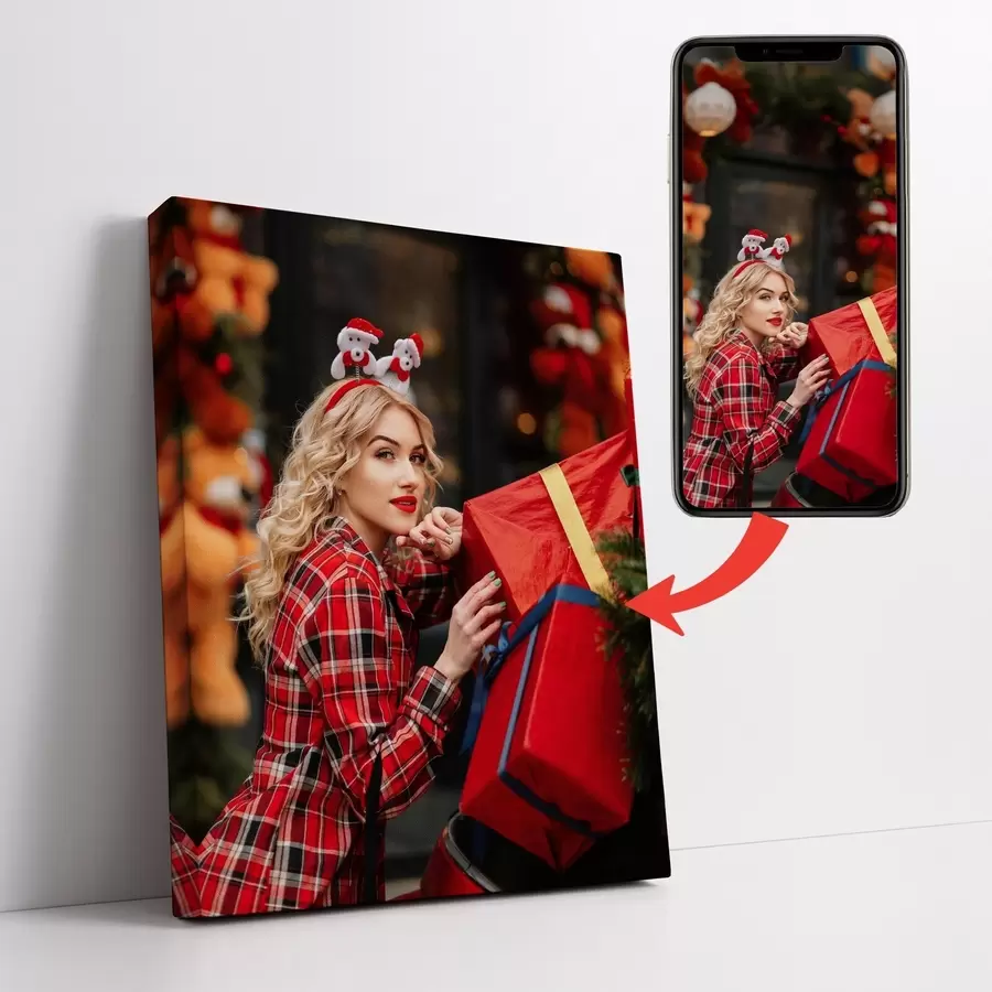 Obraz Świąteczna grafika oparta na zdjęciu dla dziewczynki s47196