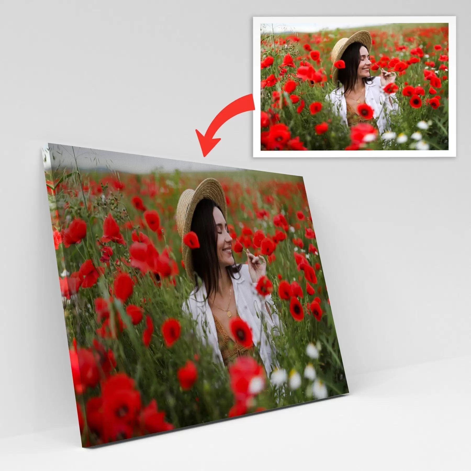 Obraz Prezent dla dziewczyny na podstawie jej zdjęcia s47218