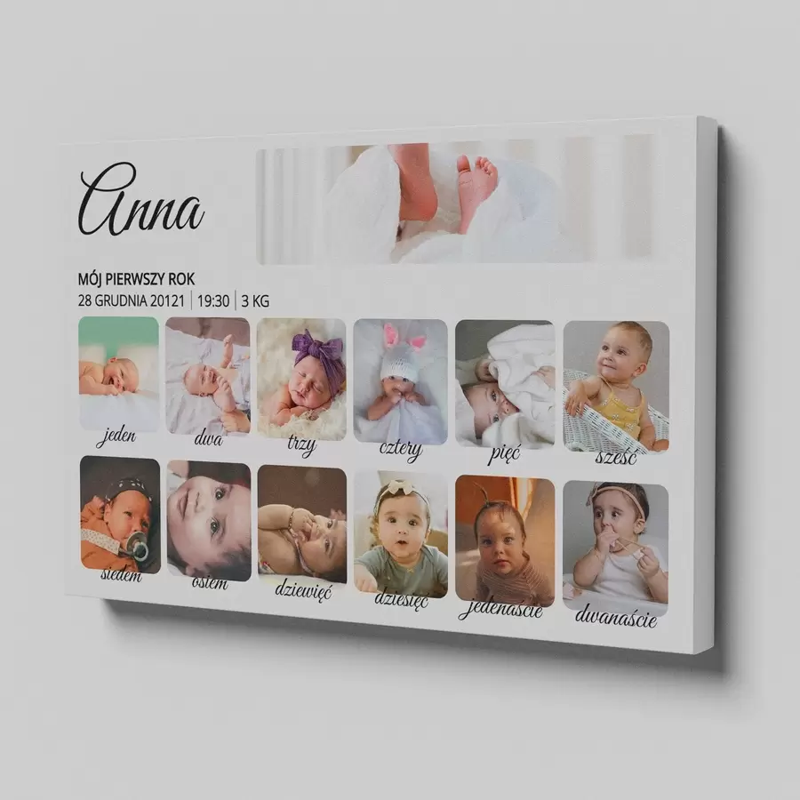 Obraz Fotokolaż „Mój pierwszy rok” dla maluchów s47615