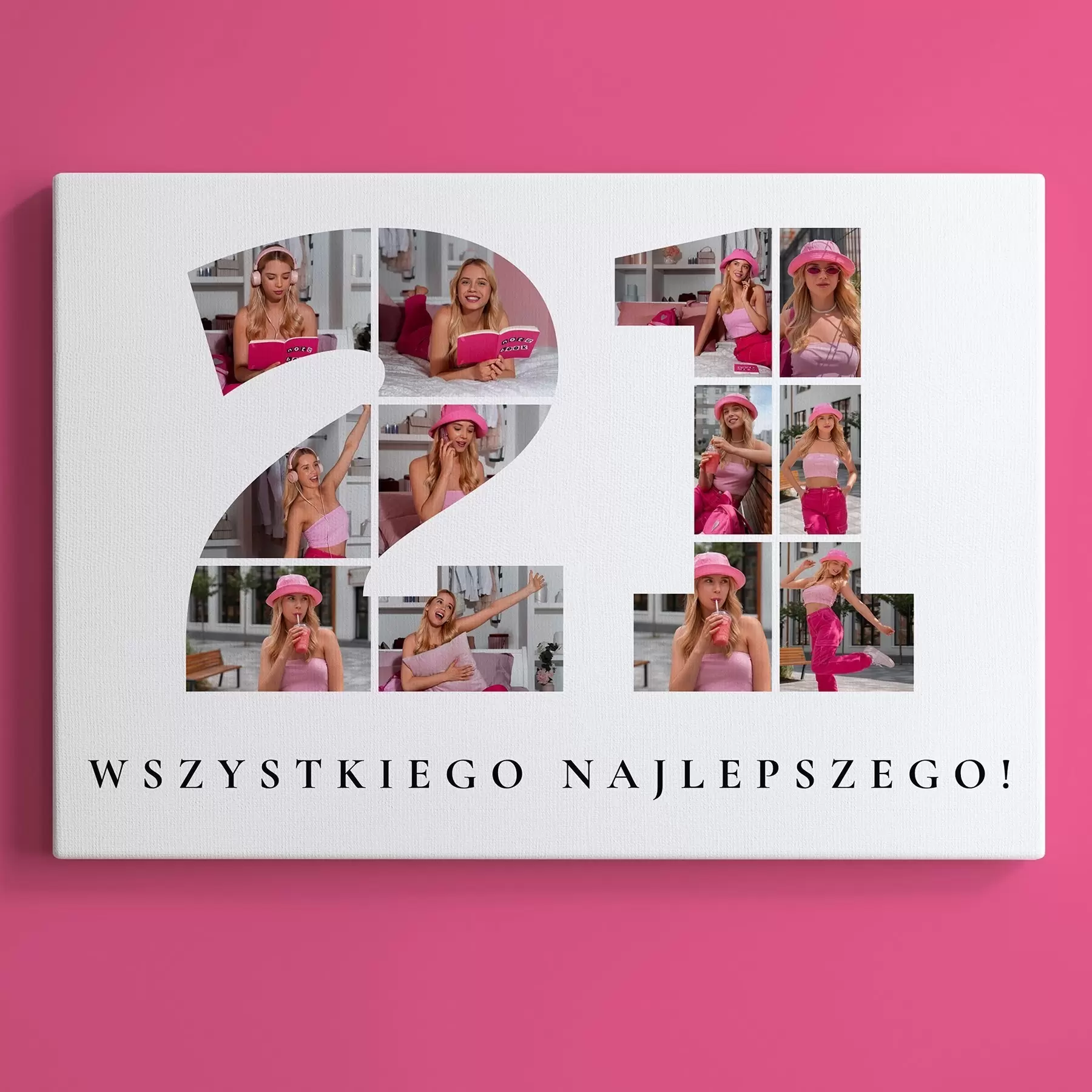 Obraz Fotokolaż na płótnie na urodziny z Twojego zdjęcia s47525