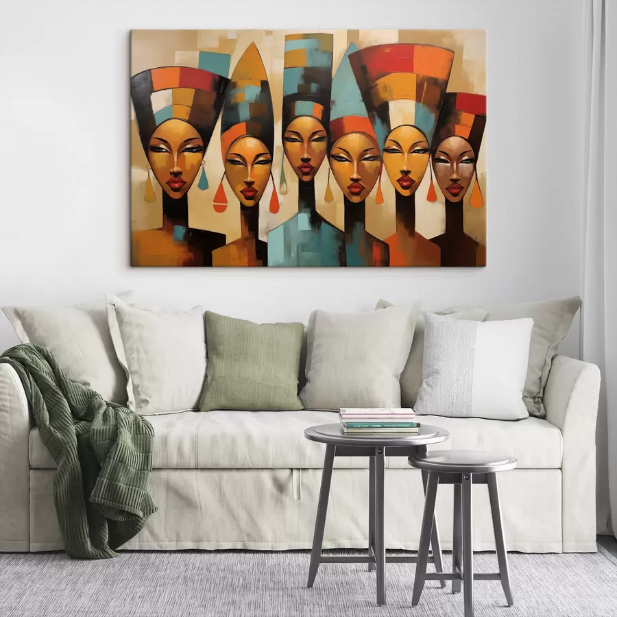 Obraz Portret kobiet w stylu afrykańskim s47387